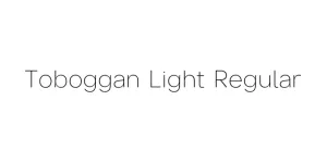 Toboggan Light Regular Font