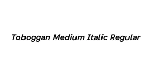 Toboggan Medium Italic Regular Font