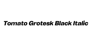 Tomato Grotesk Black Italic Font