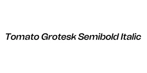 Tomato Grotesk Semibold Italic Font
