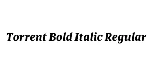 Torrent Bold Italic Regular Font