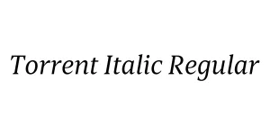 Torrent Italic Regular Font