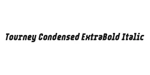 Tourney Condensed ExtraBold Italic Font