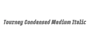 Tourney Condensed Medium Italic Font