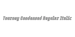 Tourney Condensed Regular Italic Font