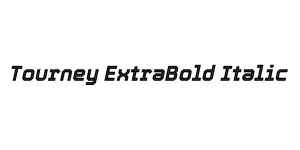Tourney ExtraBold Italic Font