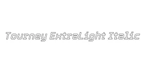 Tourney ExtraLight Italic Font