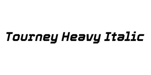 Tourney Heavy Italic Font