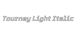 Tourney Light Italic Font