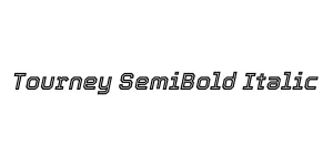 Tourney SemiBold Italic Font