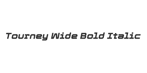 Tourney Wide Bold Italic Font