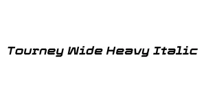 Tourney Wide Heavy Italic Font