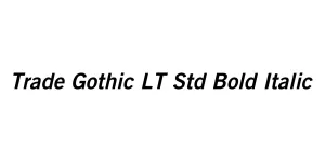 Trade Gothic LT Std Bold Italic Font