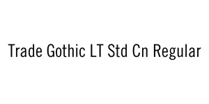 Trade Gothic LT Std Cn Regular Font
