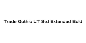 Trade Gothic LT Std Extended Bold Font