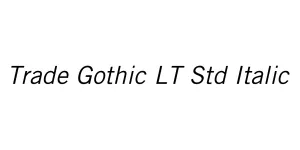 Trade Gothic LT Std Italic Font