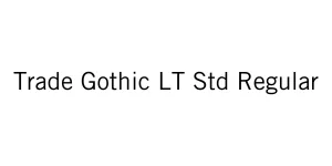 Trade Gothic LT Std Regular Font