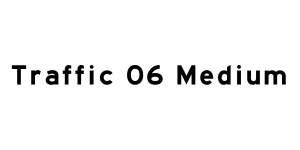 Traffic 06 Medium Font