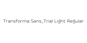 Transforma Sans_Trial Light Regular Font