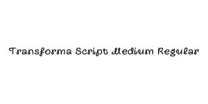 Transforma Script Medium Regular Font