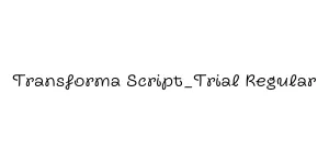 Transforma Script_Trial Regular Font