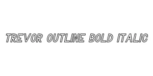 Trevor Outline Bold Italic Font