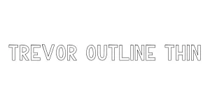 Trevor Outline Thin Font