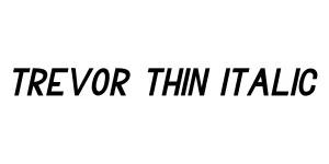 Trevor Thin Italic Font