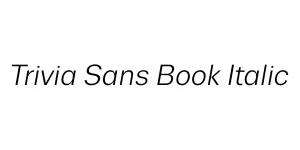 Trivia Sans Book Italic Font