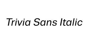 Trivia Sans Italic Font