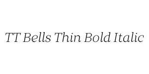 TT Bells Thin Bold Italic Font