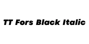TT Fors Black Italic Font