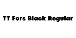 TT Fors Black Regular Font