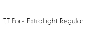 TT Fors ExtraLight Regular Font