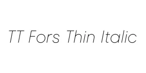 TT Fors Thin Italic Font