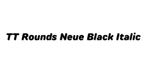 TT Rounds Neue Black Italic Font