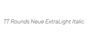 TT Rounds Neue ExtraLight Italic Font