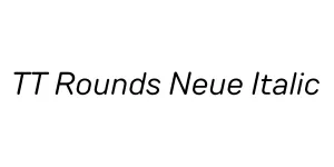 TT Rounds Neue Italic Font