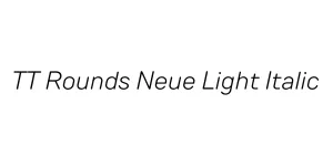 TT Rounds Neue Light Italic Font