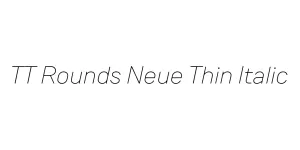 TT Rounds Neue Thin Italic Font