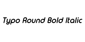 Typo Round Bold Italic Font