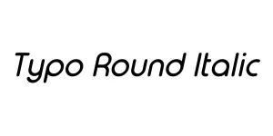 Typo Round Italic Font