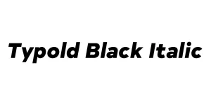 Typold Black Italic Font