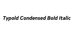 Typold Condensed Bold Italic Font