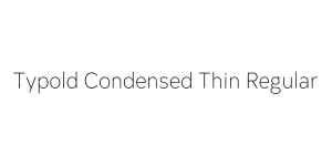 Typold Condensed Thin Regular Font