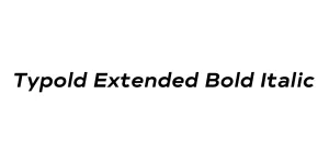 Typold Extended Bold Italic Font