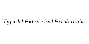 Typold Extended Book Italic Font