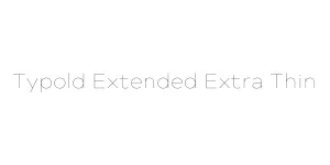 Typold Extended Extra Thin Font