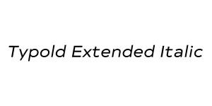 Typold Extended Italic Font