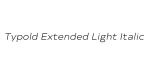 Typold Extended Light Italic Font